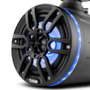 HYDRO 6.5" Marine Tower Speakers with Integrated RGB LED Lights, 300 Watts, Black image number 3