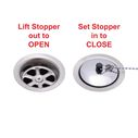 2" Drain, Trap Sink Drain, 1-1/4"-M Thread, w/Chain Stopper Brushed Finish image number 2