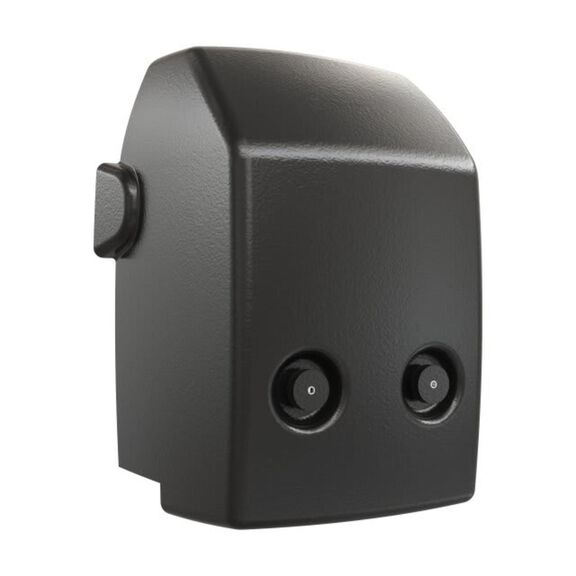 Side-Power Cover, black plastic for Solenoids on SE50, SE60 | older SP55, does NOT include Thumb Nuts SM68807 image number 0