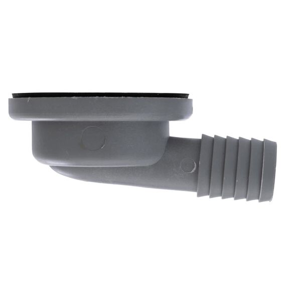 1-1/2" Drain, 95 Degree Drain, Low Profile, 1" Hose Barb, w/Chain Stopper Ultra-Mirror Finish image number 4