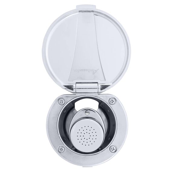Recessed Shower Chrome Cup & Lid, Small Chrome Sprayer, 6' Black Rubber Hose image number 5