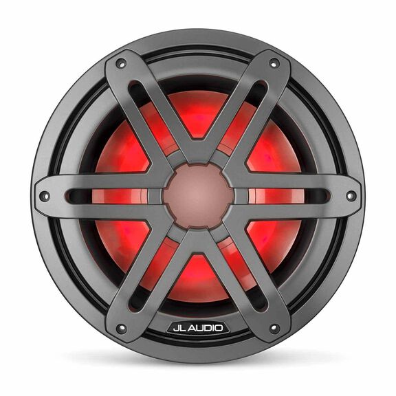 M3-10IB-S-Gm-i-4 10" Marine Subwoofer Driver, Gunmetal Sport Grilles with RGB LED Lighting image number 3