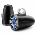M6-770ETXv3-Sb-S-GmTi-i 7.7" Enclosed Marine Coaxial Speaker System, Satin Black, Gunmetal and Titanium Sport Grille with RGB LED Lighting image number 0
