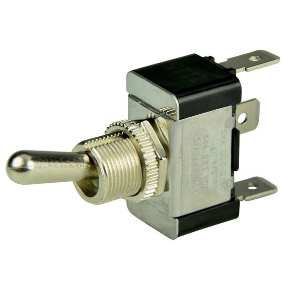 Chrome Plated Toggle Switch, On/Off/On, SPDT image number 0