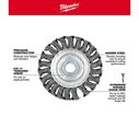 4" Carbon Steel Full Cable Twist Knot Wheel image number 1