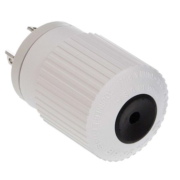 Hubbell Marine Trolling Motor Locking Plug, 24-32 VDC, White image number 1