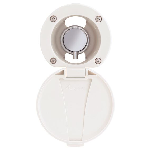 Aidack Recessed Control Valve Hot/Cold Mixer, Warm White Cup & Lid, Chrome Aidack Handle image number 0