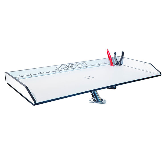 Angler 32" x 14"  Bait/Fillet Table with Levelock Rodholder Mount image number 2
