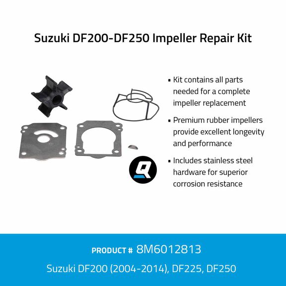 Quicksilver 8M6012813 Impeller Repair Kit - Suzuki DF200-DF250 image number 1