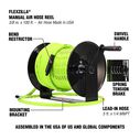 Flexzilla Manual Air Hose Reel Open Face Fixed Heavy Duty 3/8" 100' image number 2