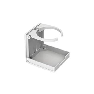SEAFLO Fold-Up Adjustable Drink Holder, White