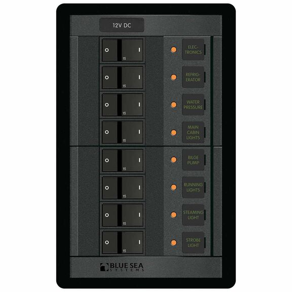 8-Position 12V DC Panel, 8/15A Circuits image number 0
