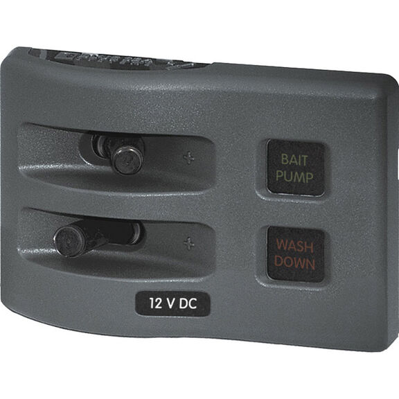 WeatherDeck&reg; 12V DC Waterproof Fuse Panel, 2-Position, Gray image number 0