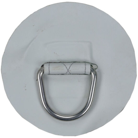 Large Replacement Patch D-Ring for AL-290 Inflatable Hypalon Sport Boat, Light Gray image number 0