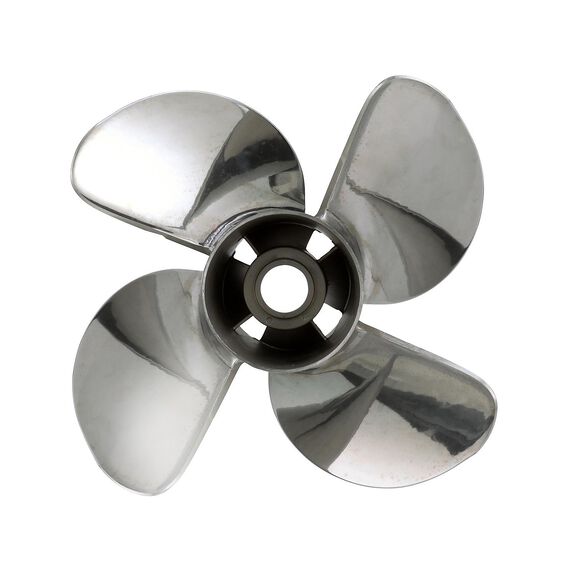 Quicksilver Q4 14.6" Diameter X 21" Pitch, 4-Blade Stainless Steel Propeller, Right Hand Rotation image number 0