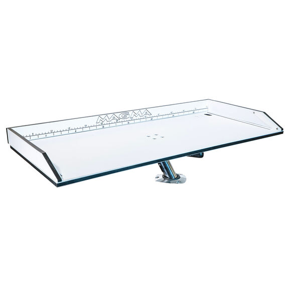 Angler 32" x 14"  Bait/Fillet Table with Levelock Rodholder Mount image number 1