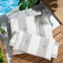 Premium Grade Teak Newport Folding Director's Chair with Solana Seagull Sunbrella&reg; Fabric Seat Cushions image number 6