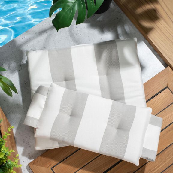Premium Grade Teak Newport Folding Director's Chair with Solana Seagull Sunbrella&reg; Fabric Seat Cushions image number 6