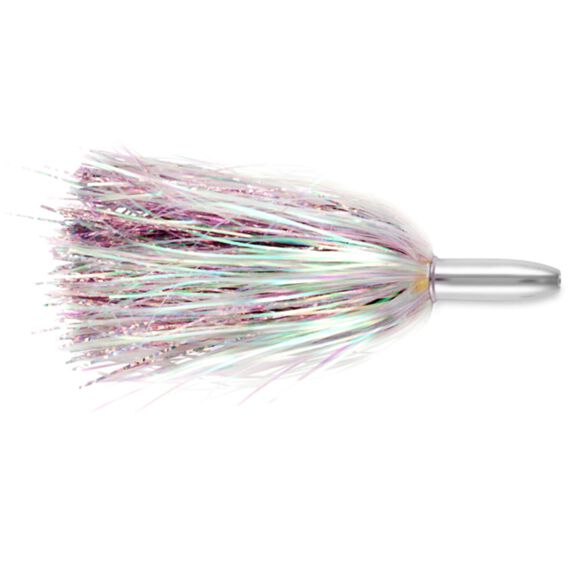 Billy Baits, Mini Turbo Slammer Lure, Pearl/Pink Shimmer, Concave Head, 5 1/2" image number 0