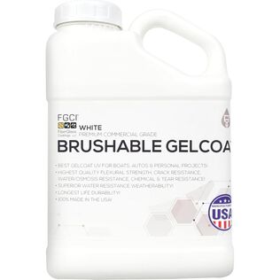 Brushable White Gelcoat, Gallon Kit
