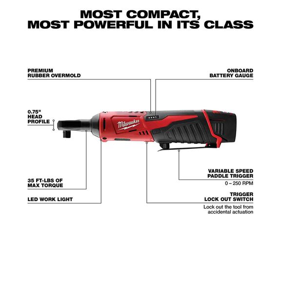 M12&trade; Cordless 3/8" Ratchet Kit image number 1