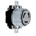 Locking Devices, Twist-Lock&reg;, Marine Grade, Receptacle, 50A 125V, 2-Pole 3-Wire Grounding, Non-NEMA, Screw Terminal, Galvanized image number 1