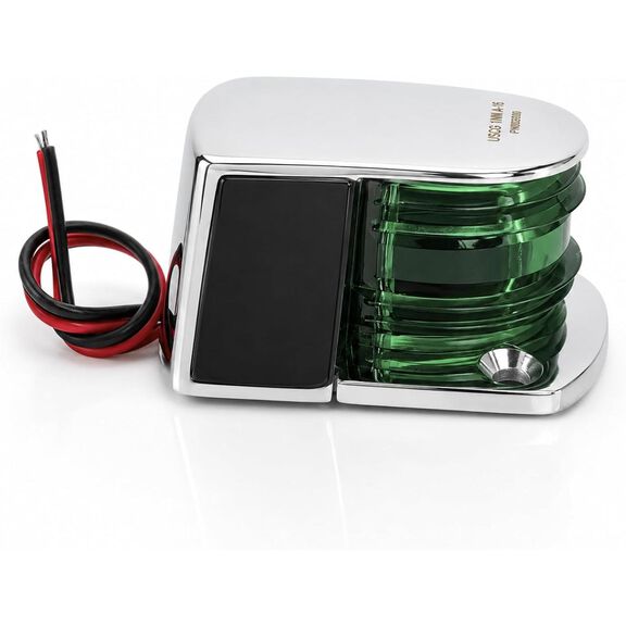 SEAFLO LED Bi-Color Bow Navigation Light, Horizontal Mount, 12V, Stainless Steel image number 2