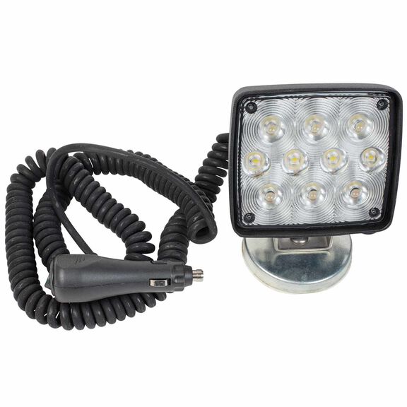 Rectangular Auxiliary LED Work Light with 19' Coiled Cord and Magnetic Base image number 1