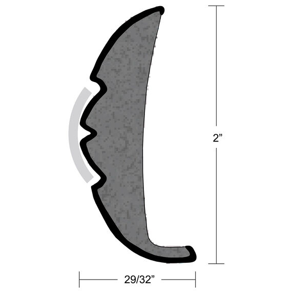Rigid Vinyl Flex-Core Rub Rail, 2" X 29/32" image number 0