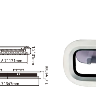 SEAFLO 05 Series Standard Rectangular Portlight SFP2-369-05