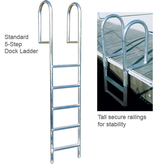 Straight Dock Ladder, 3-Step, Standard Rung image number 0