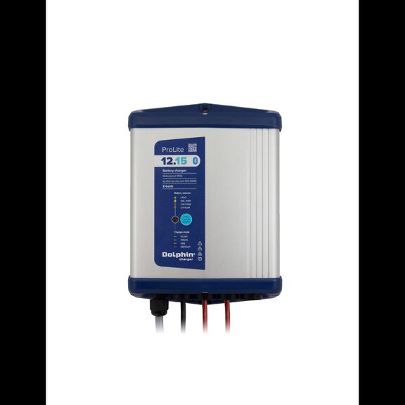 Dolphin Prolite Onboard Water Resistant Marine Battery Charger, 15 Amp, 12V, 2-Bank image number 0