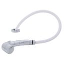 Deck-Mount Sprayer Small Chrome Sprayer No Hook, 10' White Rubber Hose, Low Profile Holder image number 1