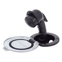Recessed Shower Black Cup with Stainless Steel Lid w/Gasket, Small Black Sprayer, 6' Black Rubber Hose image number 2