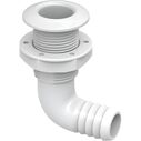 SEAFLO 1-1/4 in Angled Thru Hull Fitting with Check Valve Black image number 0