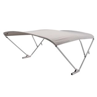 SureShade Pontoon Power Bimini Top - Clear Anodized Frame, Beige Grey