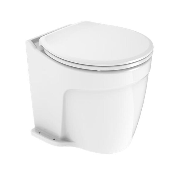 SEAFLO 12V Deluxe Flush Fresh Water Electric Marine Toilet, Boating Head with Push-Button Control & Quiet Operation image number 0