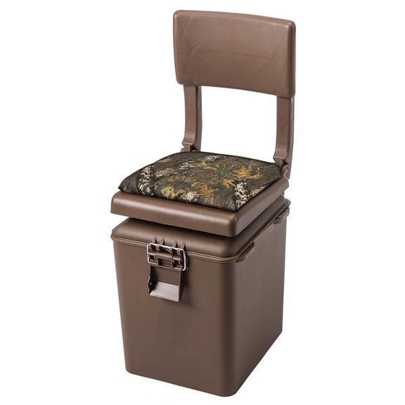 Outdoors Super Sport Hunting Seat with Insulated Cooler, Brown/Break-Up Camouflage image number 0