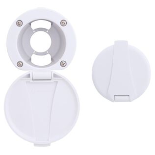 Recessed Cup & Lid Set All Plastic Arctic White