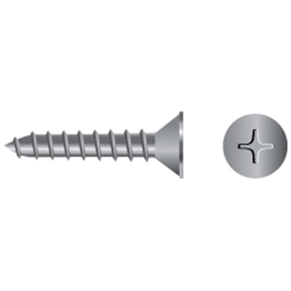 BP Stainless Steel Phillips Flat-Head Tapping Screws image number 0