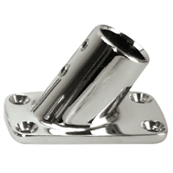 Stainless Steel 60&deg; Rectangular Base, 1" Tube Outside Dia. image number 0