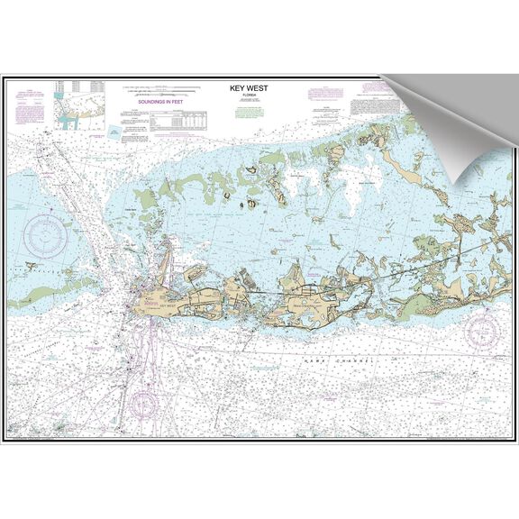 Key West Decorative Nautical Chart image number 0