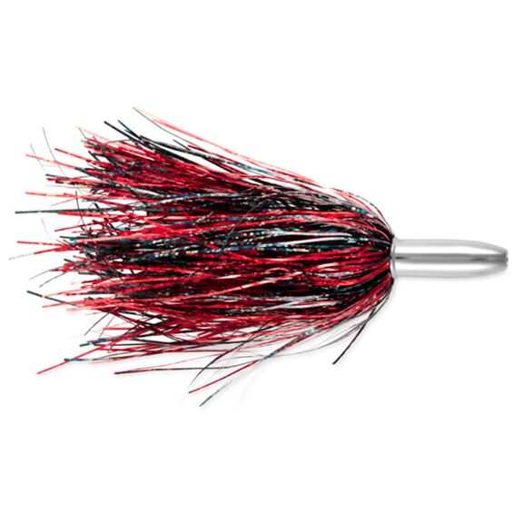 Billy Baits, Mini Turbo Slammer Lure, Black-Red/Red, Concave Head, 5 1/2" image number 0