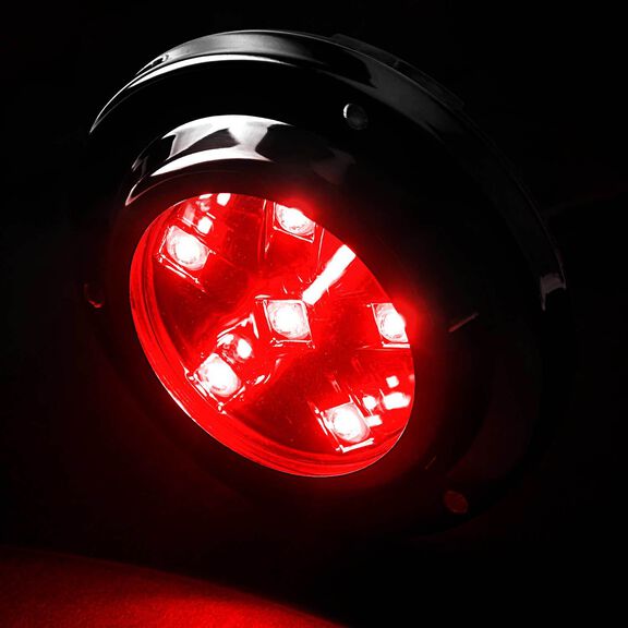 Round Six LED Underwater Light with Stainless Steel Bezel, RGBW, 2-Pack image number 2