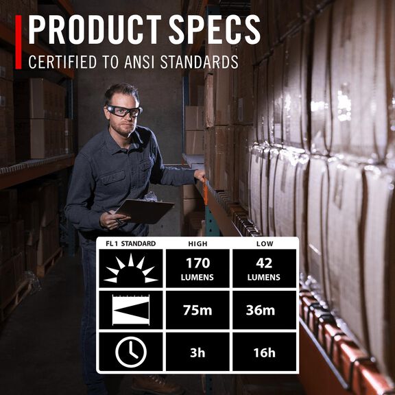 SPG500 Rechargeable Safety Glasses image number 2