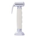 Deck-Mount Sprayer Hammer-Head Warm White Sprayer, 10' White Rubber Hose, Elite Holder image number 2