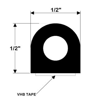 Weather Seal - 1/2" x 1/2" - 10'