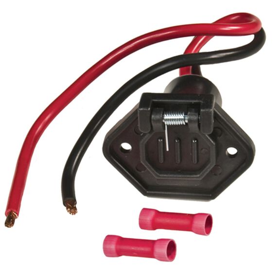 V-Groove Male Boat Side Trolling Motor Plug, 12V image number 0