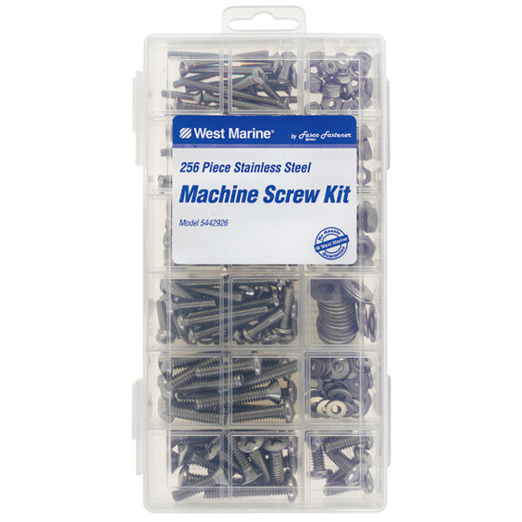 Stainless Steel Machine Screw Kit, 256-Pack image number 0