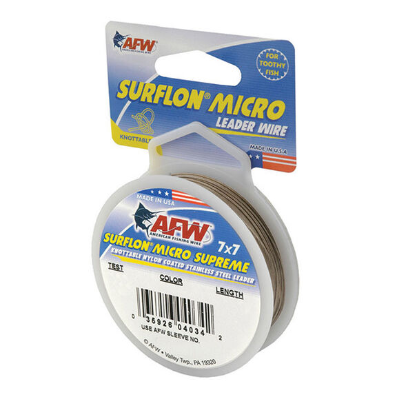 Surflon Micro Supreme Knottable Nylon Coated Stainless Leader, Camo Brown image number 0